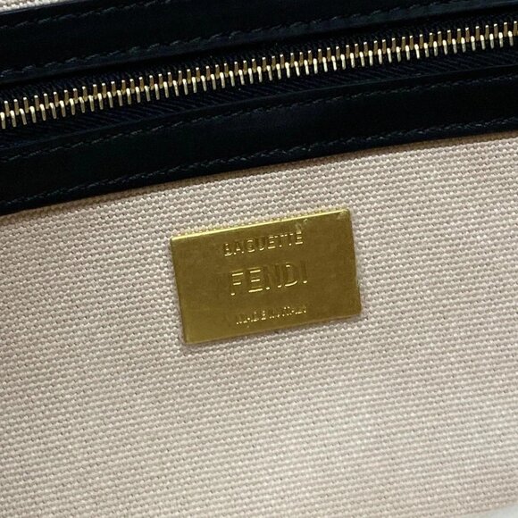 Auth FENDI Mamma Baguette/Zucca Pattern 8BR600 Pink Beige Black Jacquard Leather - Picture 13 of 16